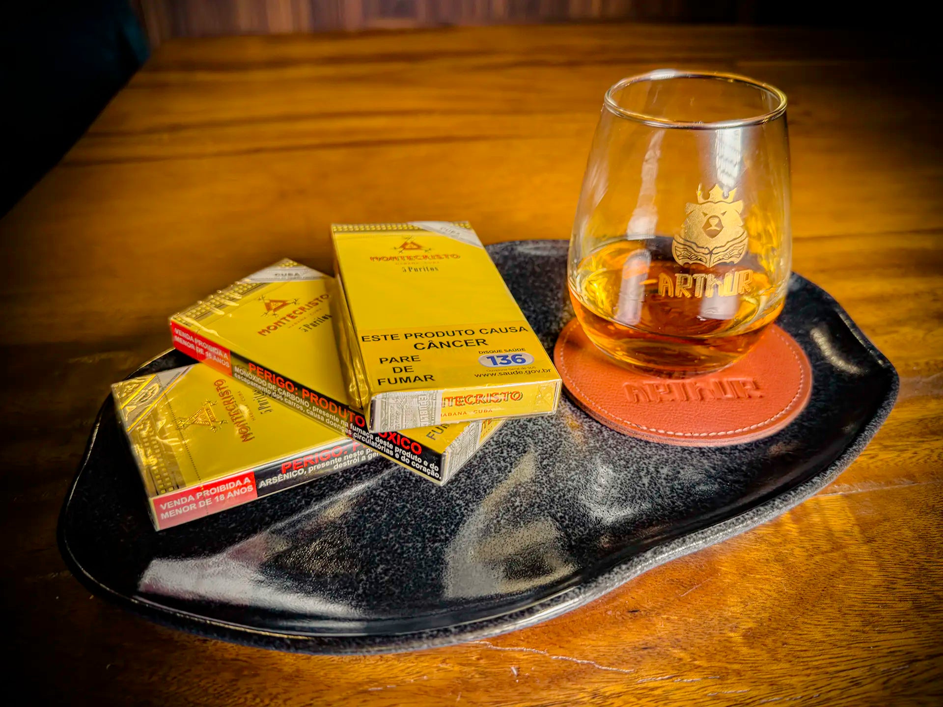 Charuto Montecristo Puritos - Petaca com 5